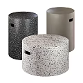Modern Round Side Tables Featuring Speckled And Solid Textures In Various Colors 3d model