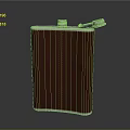Brown Leather Wrapped Flask With Metal Lid And Stitching Details Design