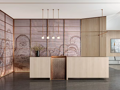 Light Luxury Front Desk Sales Office Front Desk