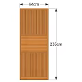 Wooden Shoe Cabinet With Vertical Slats Design And Open Shelf For Home Entryway