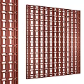 Golden Geometric Pattern Metal Room Divider For Modern Interior Design 3d model