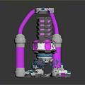 Modern Household Decorative Item With Stacked Layers And Purple Blue Lights