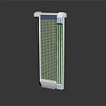 Stylish Modern Vertical Furniture with Blue Panel and Sleek Metal Frame Design
