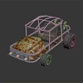 Rugged Terrain Ideal for Off Road Vehicle Featuring Metal Frame and Large Tires