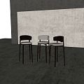 New Chinese Bar Chair 3d model