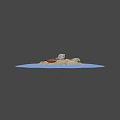 Natural Beach Sand Scene With Colorful Starfish Various Seashells And Stones