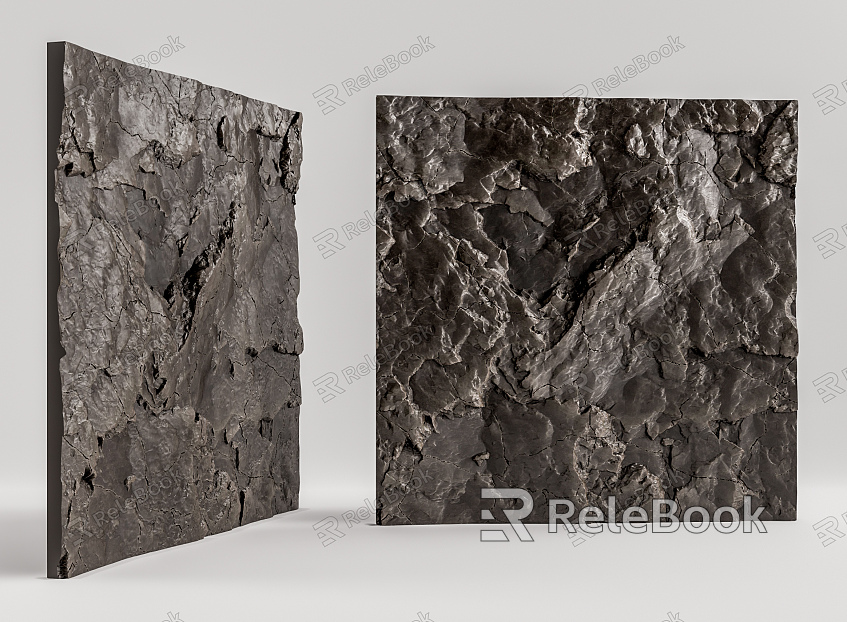 Modern wall frock stone skin wall model