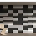 Modern background wall modeling wall 3d model