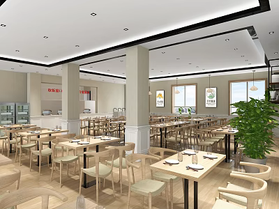 Modern Unit Restaurant 3d model