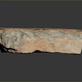 Ancient Decorative Brick With Colorful Red Green Curved Lines And Leaf Motifs