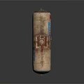 Rusty Railroad Tank Car With 101 Franco International Cylindrical Tank And Green Wheels
