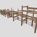 Wooden Boardwalk Structure Featuring Wooden Planks And Railings Design Elements