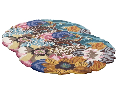 Modern Carpet Petal Carpet 3d model