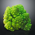 Fresh Romanesco Broccoli With Unique Spiral Structure And Vibrant Green Color
