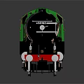 Green and Black Vintage Steam Train Model with Classic Design Shiny Wheels and Reflective Surface