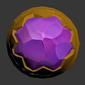 Golden Decorative Home Ornament with Purple Crystal Top and Shiny Golden Detailing