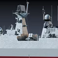 054 frigate destroyer warship 3d model