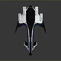 Futuristic Spacecraft Design With Sleek White Black And Blue Accents For Aerospace Exploration