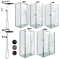 Modern Shower Sauna Design With Glass Enclosures And Bathroom Fixtures