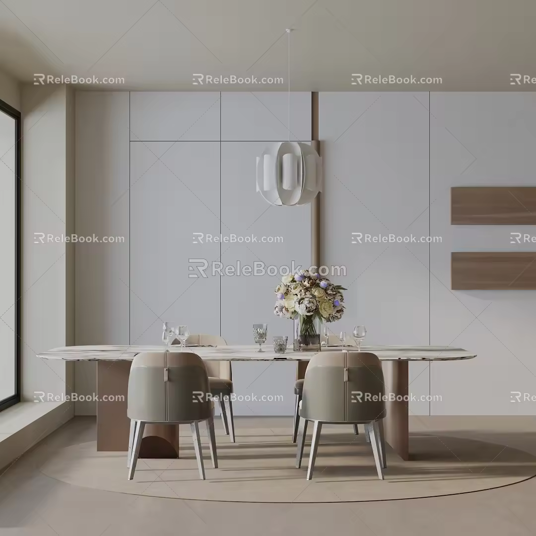Modern table combination 3d model