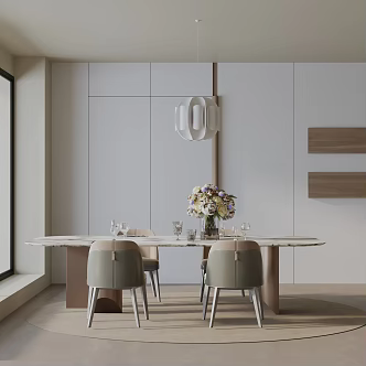 Modern table combination 3d model