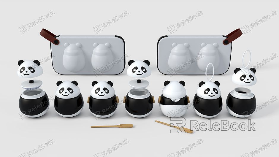 Modern Tea Set Panda Tea Set model