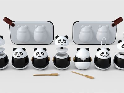 Modern Tea Set Panda Tea Set model