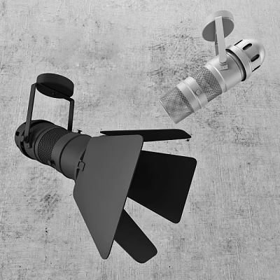 Modern Downlights and Spotlights with Adjustable Angle Metal Construction for Indoor Home Lighting 3d model