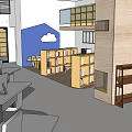 Modern Public Office Space Interior With Open Layout Desks Bookshelves And Windows