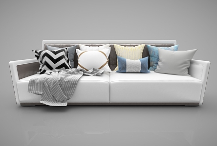 modern double sofa 3d model