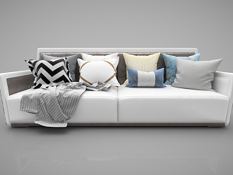 modern double sofa 3d model