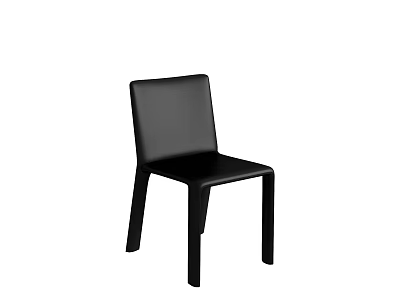 Black Leather Leisure Chair With Sleek Modern Design For Living Room Interior 3d model