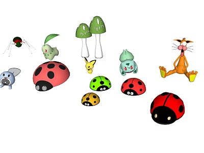 Modern ornaments small ornaments 3d model