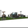Outdoor Vehicle Display Event With Multiple Cars On Grass And Decorative Lights