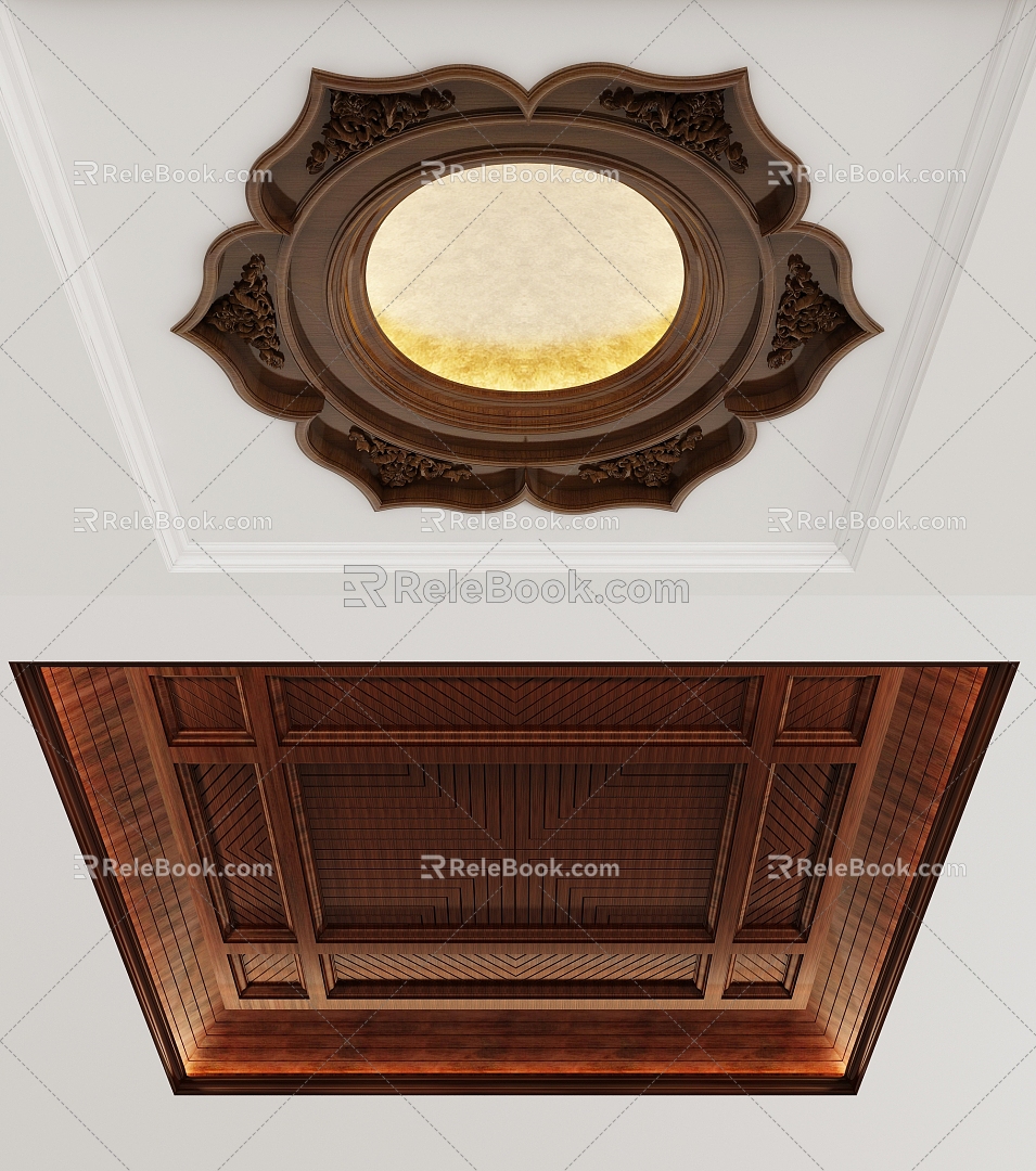 New Chinese Ceiling 3d model