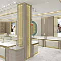 China Gold Modern Jewelry Store Exterior With Glass Display Windows And Elegant Lighting