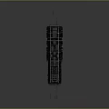 Futuristic Cosmic Spaceship Design with Symmetric Black Structures and Blue Core