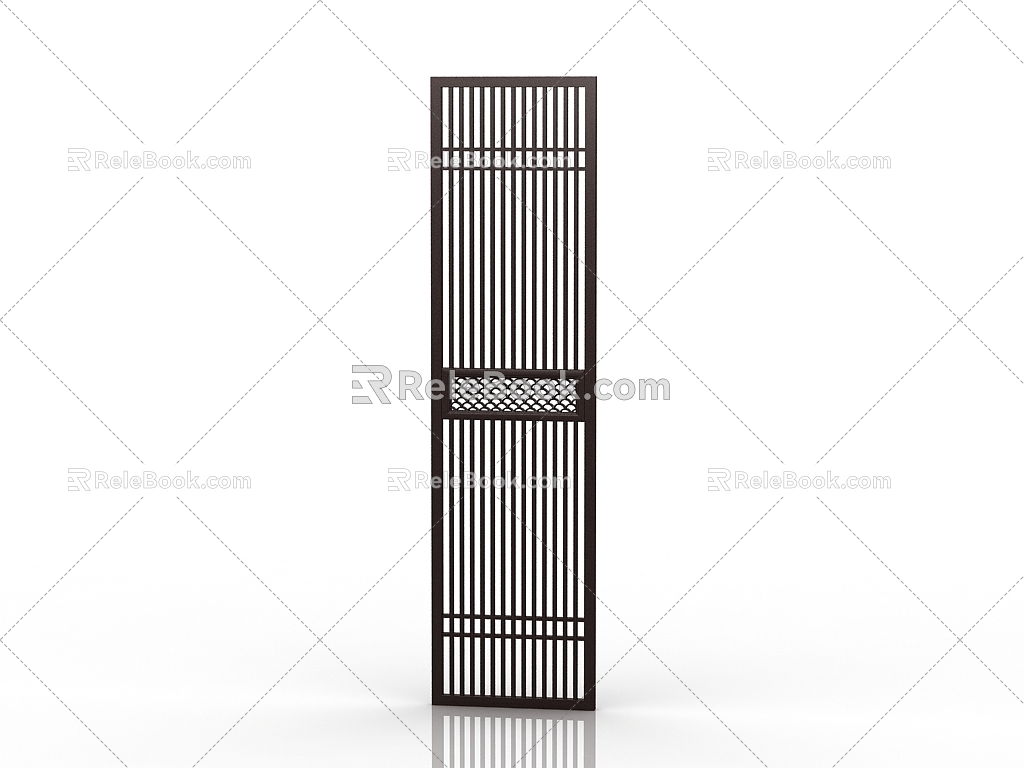 New Chinese Style Wall Panel Screen 3d model