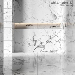 white marble tile 3d model