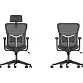 Two Modern Ergonomic Mesh Back Office Chairs with Adjustable Features and Wheels 3d model