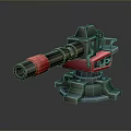 laser tower turret turntable sci-fi tower defense game tower defense sci-fi turret game turret game turret 3d model