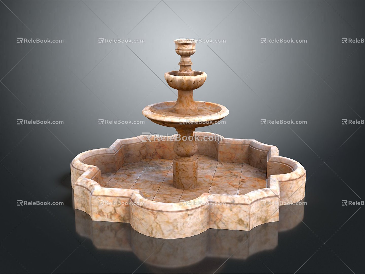 Fountain Cartoon Fountain Animation Fountain Styled Fountain Fantasy Style Fountain Magic Fountain 3d model