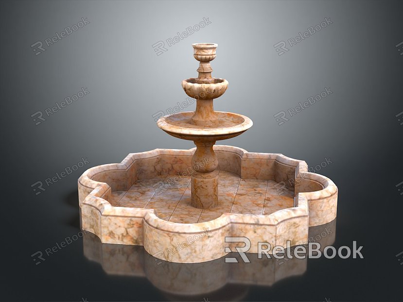 Fountain Cartoon Fountain Animation Fountain Styled Fountain Fantasy Style Fountain Magic Fountain model