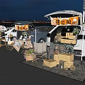 Outdoor SUV Trunk Market Setup With Grocery Shop Decor And Wooden Items