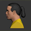 Realistic 3D Game Character Wearing Yellow Jersey With Brazilian Football Crest