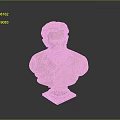 Ornamental Male Bust Statue Furniture With Bearded Face Coat Design And Base
