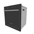 Modern Black And Silver Midea Dishwasher As Efficient Kitchen Appliance Design 3d model