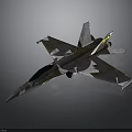 3D Model of Space Aerospace Fighter Jet With Modern Future Design