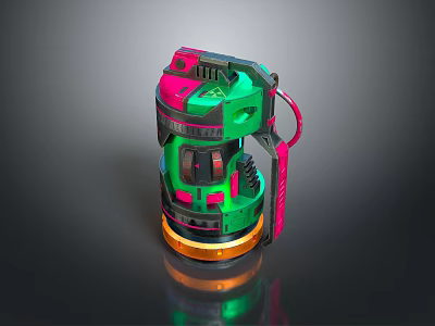 Grenade Gun Grenade Ammunition Military Grenade Smoke Bomb Science Fiction Grenade Throwing Weapon 3d model