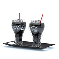 Beverage Coca-Cola Glass Habit Tray 3d model